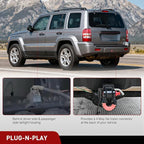4 Pin Trailer Wiring Harness Kit 56334 Vehicle Standard 4 Way Connector Custom for 2007 2008 2009 2010 2011 2012 Dodge Nitro Jeep Liberty Simple Fit Tow Hitch Accessories