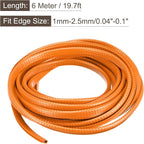 U Channel Edge Trim, 19.7ft Length Rubber Guard Seal Strip Edge Protector Fit for 1-2.5mm Edge, (15/64" W x 25/64" H) Orange