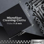 Microfiber Cleaning Cloth, 200 Pack Microfiber Towels for Cars Reusable Shop Rags Bulk Lint Free Cleaning Towels for Car Kitchen Automotive Bar Mechanic Restaurant Garage, 11.5"x 11.5", Grey
