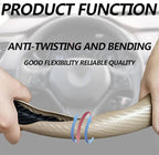 2pcs (Khaki) Universal Fit Carbon Fiber Steering Wheel Cover, Anti-Skid Steering Wheel Cover/Segmented Steering Wheel Protector/Car Interior Accessories
