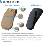 2 Packs Magnetic Sunglass Holder for Car Visor (Beige) | Magnetic Interior Car Accessories