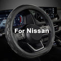 Steering Wheel Cover for Nissan Altima Rogue - Car Steering Wheel Cover for Nissan D Shape(Black-D-Shaped)