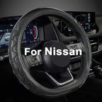 Steering Wheel Cover for Nissan Altima Rogue - Car Steering Wheel Cover for Nissan D Shape(Black-D-Shaped)