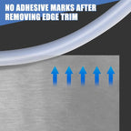 Clear Rubber Edge Trim, Flexible Baby Proof Edge Protectors for Sharp Edges, 3/32" U Channel Edge Trim, Self-Adhesive Edge Guards for Car Doors and Sheet Metal Parts, 20Ft, Transparent Color
