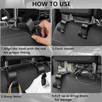 8-Pack Car Seat Back Storage Hook | Auto Seat Hook Hangers Storage Organizer Interior Accessories for Purse Coats Umbrellas Grocery Bags Handbag
