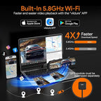 3 Channel Mirror Dash Camera for Cars,9.66" Triple Rear View Mirror with Front 4K/3K, Inside and Rear 1080P with WiFi, G-Sensor, Night Vision, Reverse Assist, Parking Monitoring (Include 64GB Card)