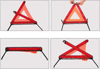 Reflective Warning Triangle for Vehicles, Emergency Warning Triangle Roadside Safety Triangle Kits, Day and Night Visibility for Car Breakdowns, Accidents, Fog Rain, 3-Pack