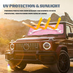 Cute Car Windshield Sunshades Pink Ribbon Sweet Coquette Aesthetic Kawaii Front Window Sun Shade Rays Sun Shade Visor Protector for Car Sedan Truck SUV Accessories 59" L x 31.5" W