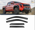 Tape-On Window Visors 4-Piece for 2024 2025 2026 Toyota Tacoma Sun Rain Guards Shield Shade Smoke