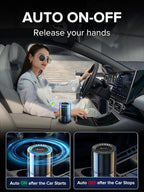 Ceeniu New Smart Car Air Freshener, 135ml Last 6 Months, Auto ON/OFF Car Freshener Long Lasting, Multi-mode Adjustable, Ambiance Light, Natural French Fragrance, CF3 Aroma Diffuser, Mint Ice Scent