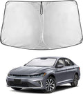 Windshield Sunshade Compatible for Volkswagen VW Jetta 2019-2024 2025 2026, Sun Visor for Front Windshield & Window Sun Shade Cover, UV Heat Blocker & Protector, Car Accessories