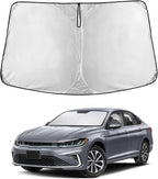 Windshield Sunshade Compatible for Volkswagen VW Jetta 2019-2024 2025 2026, Sun Visor for Front Windshield & Window Sun Shade Cover, UV Heat Blocker & Protector, Car Accessories