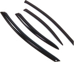 WD2-100 Dark Smoke 4 Pcs Set Window Visor (Outside Mount) Deflector Rain Guard Compatible with 2000-2005 Dodge Neon