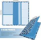 Car Registration and Insurance Holder, with Magnetic Closure for License, Cards and Documents, All Vehicle Needs and Car Accessories (Leopard-Blue)