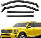 Extra Durable Window Deflectors in-Channel Window Visors Rain Guards Fit for Kia Telluride 2020-2026, Sun Visors, Wind Vent for Shades, Exterior Car Accessories - 4pcs. AG0770