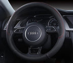 Auto Car Leather Steering Wheel Cover Anti Slip Wrap 15",Black