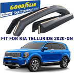 Goodyear Shatterproof in-Channel Window Deflectors for Kia Telluride 2020-2026, Rain Guards, Window Visors for Cars, Vent Deflector, Car Accessories, 4 pcs - GY008451