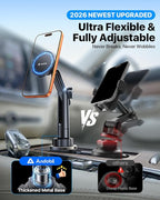 Upgraded Cup Holder Phone Holder for Magsafe, [Strongest Magnet & Adjustable] Cup Phone Holders for Your Car Truck SUV, Cell Phone Car Mount Fits iPhone 17/16/15/14/13 Pro Max (Carbon Fiber)