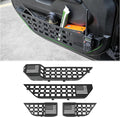 Metal Front & Rear Door Storage Box Pockets Door Side Insert Organizer with Cup Holder Compatible with 2018-2024 2025 Jeep Wrangler JL JLU & 2020-2024 2025 Gladiator JT Interior Accessories, 4pcs
