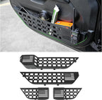 Metal Front & Rear Door Storage Box Pockets Door Side Insert Organizer with Cup Holder Compatible with 2018-2024 2025 Jeep Wrangler JL JLU & 2020-2024 2025 Gladiator JT Interior Accessories, 4pcs