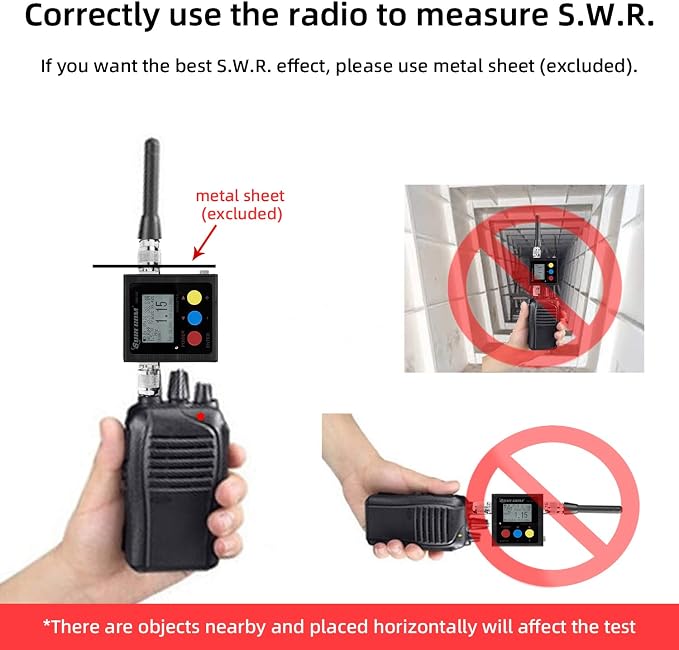 Surecom SW-102 Digital VHF/UHF 125-525Mhz Antenna Power & SWR Meter