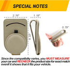Sunglass Holder for Car Visor, Magnet Adsorbed Sunglasses Holder for Car Accessories Parts, Leather Car Sunglass Holder, Car Visor Sunglasses Clip for Glasses Cards (1PCS, Beige)