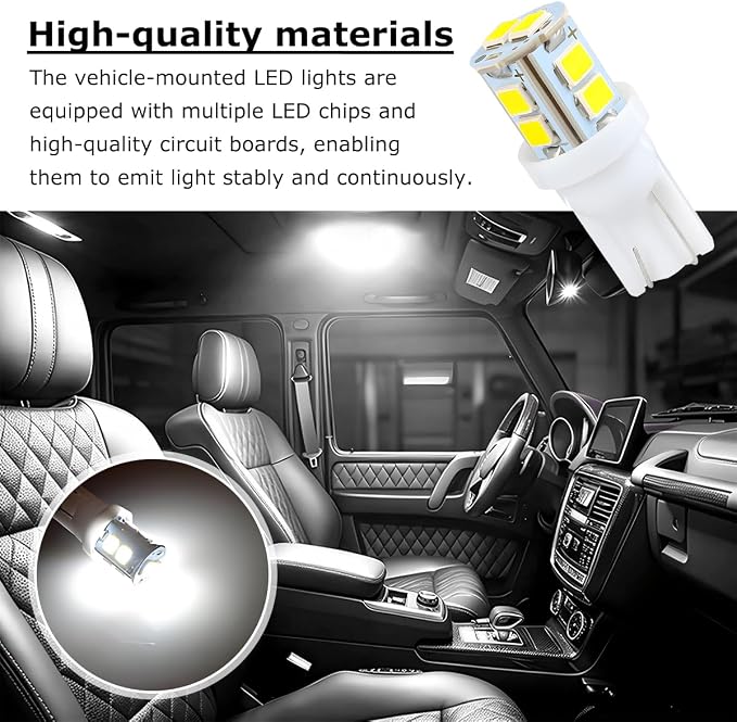 24PCS LED Interior Car Lights, T10 31mm 41mm Dome Bulb Kit, White | 194 168 2825 DE3175 578 sockets, alloy PCB, output for map trunk license tag, plug in, automotive accessories