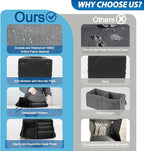 Car Trunk Organizer with Lid, Collapsible Multi Compartment SUV Organizer with Non-Slip Base Adjustable Straps