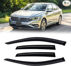 Window Rain Guards for 2019-2025 Volkswagen Jetta, Window Visor Guard Vent Wind Shade Deflector Rain Shield Protector Sun Visor for 19-25 Jetta,Tape-on/Outside-Mount, 4PCS