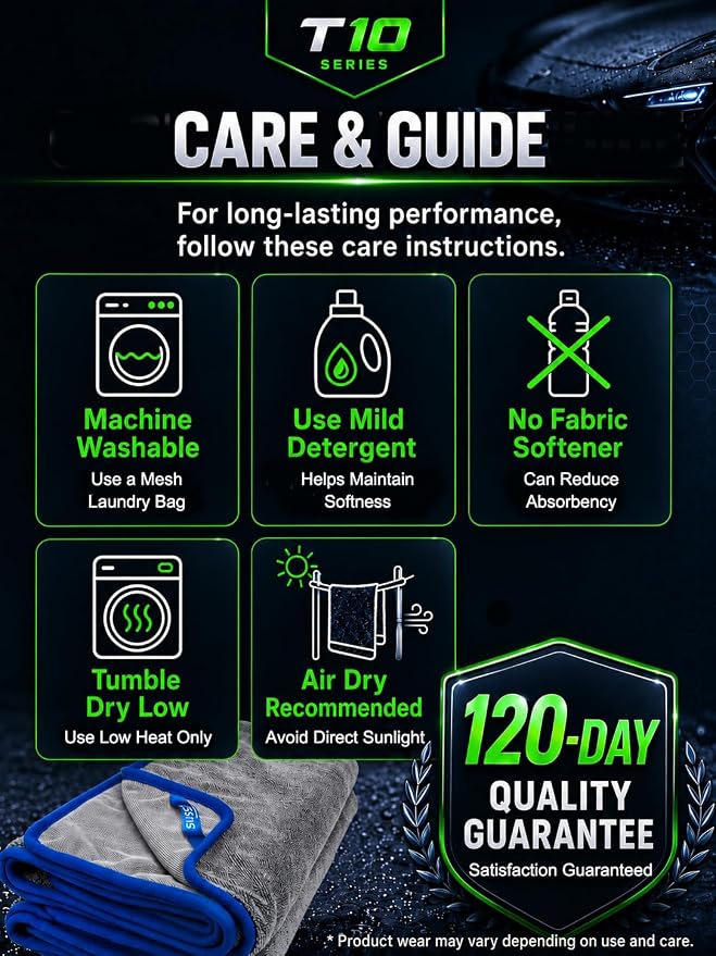 2-Pack Twist Pile Microfiber Towels for Cars XL Gray 29 x 33 in | Auto Detailing, Paint Safe, Ultra Absorbent, Lint-Free, Cars, SUVs & Trucks