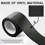 Universal Car Door Edge Guard, 4In x 33Ft Door Sill Protector, Automotive Anti-Collision Strip for Car Door Edge/Front and Rear Bumper/Door Sill Protector, Black