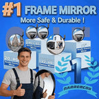 2 Pack 12 Inch Acrylic Convex Mirror with Rain Shield, Adjustable Wide Angle Security Mirror Indoor Outdoor, Blind Spot Traffic for Garage, Warehouse, Driveway, Store, Office Safety