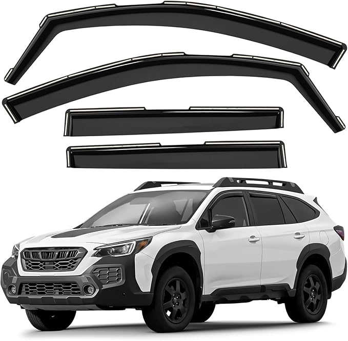 GrandWheel Window Deflectors Smoke Tinted in-Channel Side Window Vent Visor Deflectors Rain Guards Compatible with Outback 2020-2025 - 4pcs. GW0884
