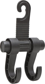 25526 Headrest Hanger 2 Hook Organizer for Bags, Purses and Car Storage, Black