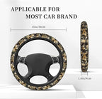 Forest Camo Neoprene Steering Wheel Cover Anti-Slip Elastic Comouflage Tree Hunting Steering Wheel Protective Cover 15in Universal Car Accessories Fit Cars, SUVs, Auto