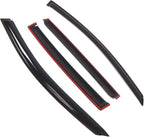 WD2-759 Dark Smoke 4 Pcs Set Window Visor (Outside Mount) Deflector Rain Guard Compatible with 2012-2016 Chevrolet Sonic Hatchback