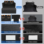 4-in-1 SUV Cargo Liner for Dogs, Non-Slip Water Resistant Pet Trunk Mat with Side Flaps Protector & Back Seat Organizer, Dog Backseat Cover for SUVs Vans（54" W x 88" L）