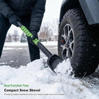 45 Inch Snow Brush with 5.2" Extra Wide Ice Scraper for Car, Extendable Snow Scraper with Foam Grip, 360° Pivoting Brush for SUV Truck Jeep Vehicle Windshield Window - Green