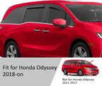 Voron Glass in-Channel Extra Durable Rain Guards for Honda Odyssey 2018-2026, Window Deflectors, Vent Window Visors, 4 Pieces - 200262