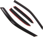 Outside Mount Window Vent Visors Rain Guards Compatible with Mazda Protege 1999-2005 | Side Window Wind Deflectors Rain Shields | Black Tinted, 4 Pcs Set, BGWV-315