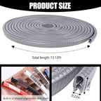 13.1Ft (4M) Car Door Edge Guards, Rubber U Shape Automotive Door Entry Guard Protector Strip, No Glue Required, Universal Vehicle Doors Edge Trim, Exterior Car Accessories (Gray, 13.1FT)
