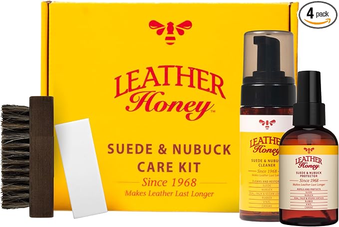 Suede & Nubuck Care Kit: Cleaner, Protector, Suede Brush & Eraser: Clean, Protect & Restore Shoes, Boots, Uggs, Furniture, Jackets, Bags and Apparel. Safe for Any Color
