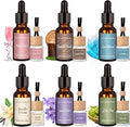 12 Pack Car Air Freshener Refills, 6-Scent Hanging Air Freshener Diffuser Set - Each(8ml +20ml Refill), Essential Oil Diffuser with Refill Bottles, Reusable Car Fragrance Decor Accessories