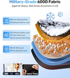 Upgrade Windshield Cover for Ice & Snow [Fast Install & Removal] 600D Oxford Fabric Against Magnetic Fit Snow, Ice, Frost, Winter Accessories - Fit for All Sedans/Cars - (69' x48'')