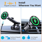 for MagSafe Car Mount Charger【Ultra Magnet】Magnetic Phone Holders for Your Car Charger Magnetic Wireless Car Phone Holder Charger Car Accessories for Women Cell Phone Mount for iPhone 17 16 15