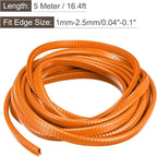 U Channel Edge Trim, 16.4ft Length Rubber Guard Seal Strip Edge Protector Fit for 1-2.5mm Edge, (15/64" W x 25/64" H) Orange