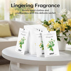 12 Packs Honeysuckle Scented Sachets for Drawer and Closet, Long Lasting Air Freshener Fresh Scents Potpourri Bags Home Fragrance for Room Car Small Space