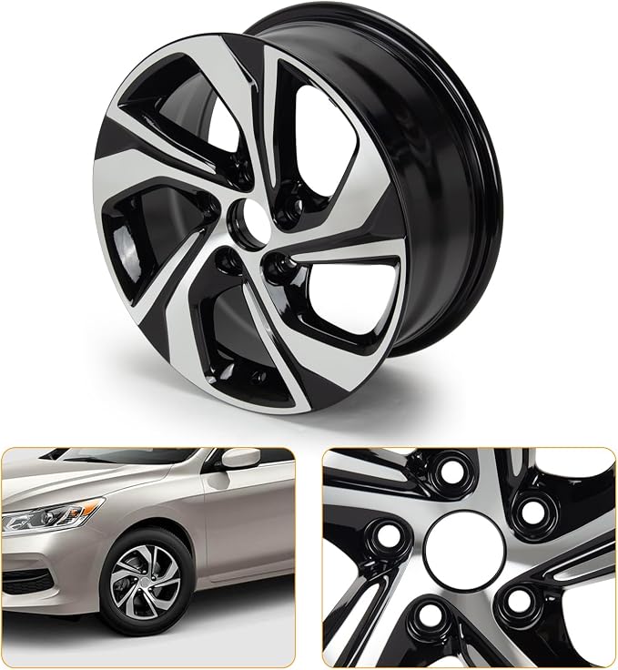 New 16x7" 16 Inch Premium Aluminum Alloy Wheel Rim Compatible with Honda Accord 2016 2017 OEM Design, Alloy Replacement Wheel, Super Duty Car Rims Replacement, OE Stock Specs ﻿
