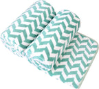 Microfiber Bath Towels, 2 Pack 30" x 60", Oversized Large Bath Towel, Soft, Super Absorbent, Fast Drying, Multipurpose for Sauna, Shower, Gym, Pool, Hair Wrap, Sport, Fitness, Yoga, Chevron Green