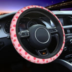 Strawberry Steering Wheel Cover Universal 14.5-15 Inch Car Wheel Protector Anti-Slip Car Steering Wheel Accessories for Women Girls
